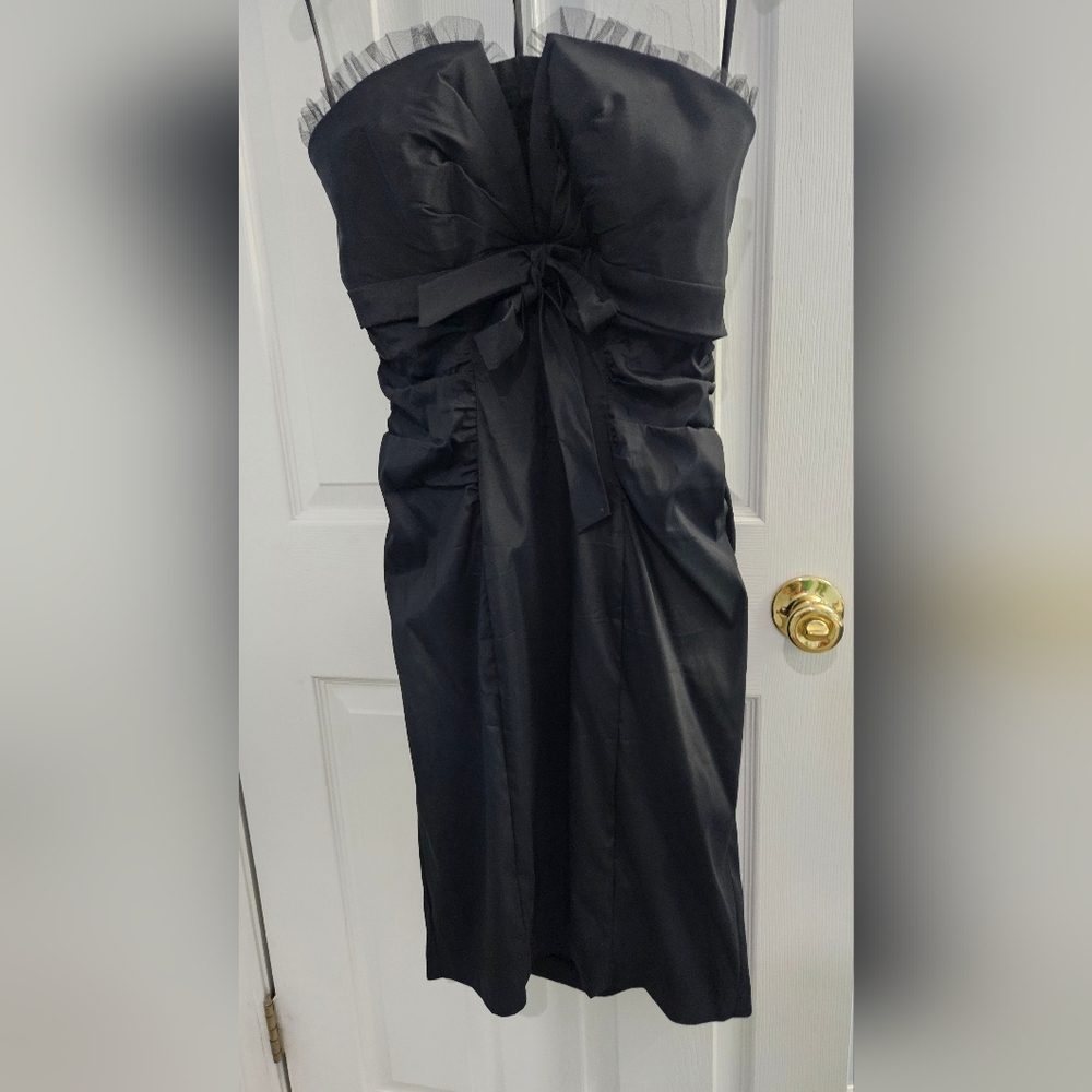 Xscape Black Strapless Dress
